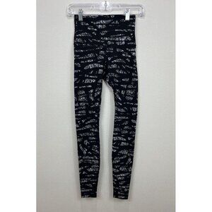 Lululemon Wunder Under High Rise Leggings Size 4 Black White EUC